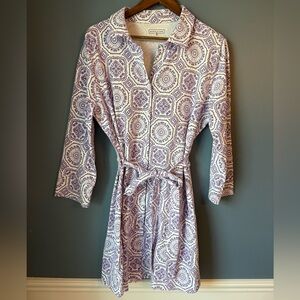 Duffield Lane Purple Mosaic Shirt Dress